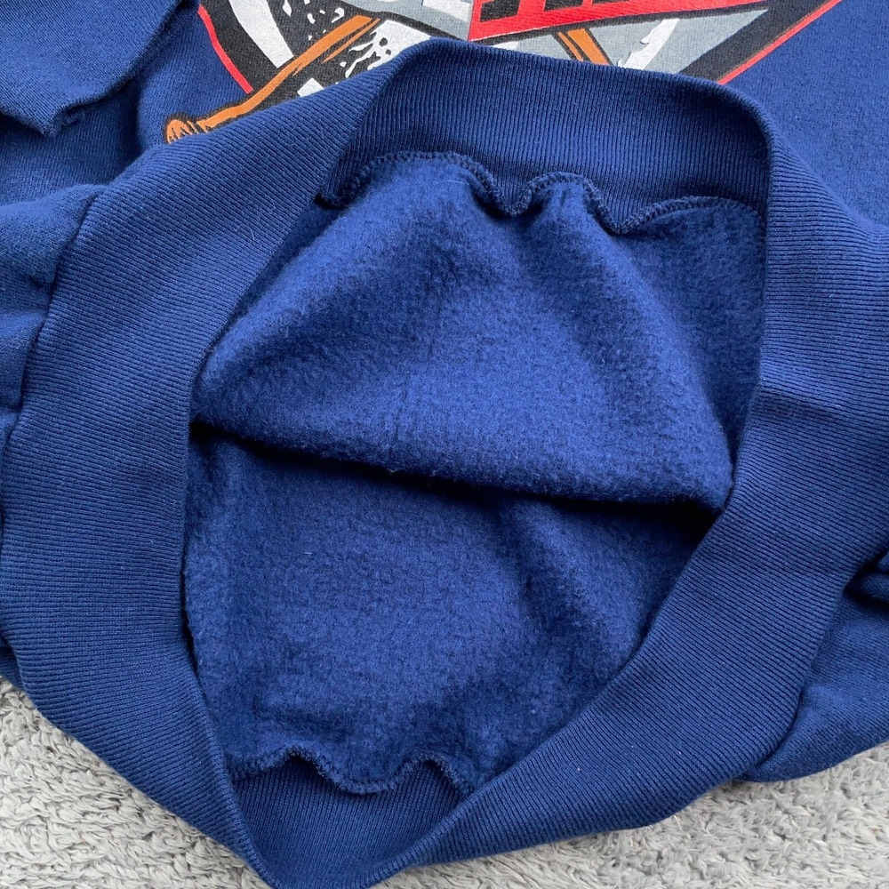 VTG Cleveland Indians Sweatshirt Mens XL Blue Crewneck Chief Wahoo 90s Fleece - Picture 4 of 11